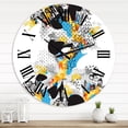 thumbnail image 1 of Designart 'Minimal Fluid Shapes In Bauhaus Memphis Style' Modern Wall Clock, 1 of 5