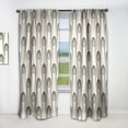 thumbnail image 1 of Designart 'Minimal Geometric Retro Curved Ornament II' Mid-Century Modern Curtain Panel, 1 of 5
