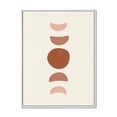 thumbnail image 1 of Designart 'Minimal Moon Phases On White' Modern Framed Canvas Wall Art Print, 1 of 5