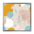 thumbnail image 1 of Designart 'Minimal Portrait of Female Face Drawn With One Line II' Modern Framed Art Print, 1 of 4