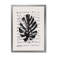 thumbnail image 1 of Designart 'Minimal Tropical Palm Leaf Over Grunge Texture' Tropical Framed Art Print, 1 of 4