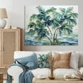 thumbnail image 1 of Designart "Minimalims Palm Trees Green VII" Palm Trees Canvas Print, 1 of 5
