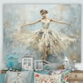 thumbnail image 1 of Designart "Minimalism Ballerina In Beige And Gold" Ballet Canvas Wall Art, 1 of 7