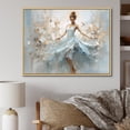 thumbnail image 1 of Designart "Minimalism Ballerina In Blue And Gold" Ballet Floater Framed Canvas Prints, 1 of 5