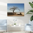 thumbnail image 1 of Designart "Minimalism Bench Under A Tree Scenery" Beach Wall Art Living Room, 1 of 7
