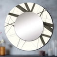 thumbnail image 1 of Designart "Minimalism in Black and White VII" Abstract Shapes Rund Mirror For Wall Decor - Large Black Round Print Mirror - Round Modern Mirror 29" x 29" Inch - Wall Mounted Round Large Mirror, 1 of 5