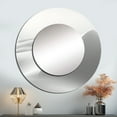 thumbnail image 1 of Designart "Minimalism: Eternal Desert Dreams" Minimalism Rund Mirror For Wall Decor - Large White Round Printed Mirror -Modern Round Living Room Mirror - 36" x 36", 1 of 6