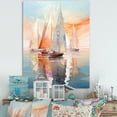 thumbnail image 1 of Designart "Minimalism Sailboat flow IX" Nautical & Beach Wall Art Living Room, 1 of 5
