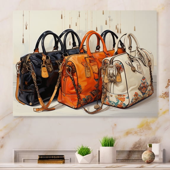 Designart "Minimalism Stylish Bag Envy I" Fashion Metal Wall Decor