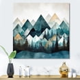thumbnail image 1 of Designart "Minimalism Winter Mountains I" Minimalism Landscape Canvas Wall Art, 1 of 5