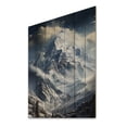 thumbnail image 1 of Designart "Minimalism Winter Mountains Summit painting III" Cottage Print on Natural Pine Wood, 1 of 5