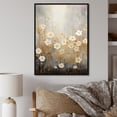thumbnail image 1 of Designart "Minimalism Yellow White Flower composition I" Abstract Botanicals Floater Framed Wall Art Print, 1 of 7