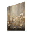 thumbnail image 1 of Designart "Minimalism Yellow White Flower composition I" Abstract Botanicals Print on Natural Pine Wood, 1 of 5