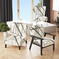 thumbnail image 1 of Designart "Minimalism in Black and White IV" Black Lines Upholstered Accent Chair - Modern Arm Chair For Bedroom, 1 of 5