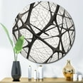 thumbnail image 1 of Designart "Minimalism in Black and White IX" Abstract Shapes Oversized Wall Clock, 1 of 5