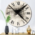 thumbnail image 1 of Designart "Minimalism in Black and White VI" Abstract Shapes Oversized Wall Clock, 1 of 5
