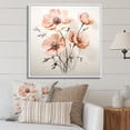 thumbnail image 1 of Designart "Minimalism in Peach and Beige Flower" Abstract Botanicals Floater Framed Canvas Wall Art, 1 of 7