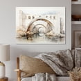 thumbnail image 1 of Designart "Minimalist Archway Grey Bridge II" Architecture Metal Art Living Room, 1 of 5