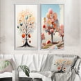 thumbnail image 1 of Designart "Minimalist Atomic Tree Abstract Botanical" Landscape Trees Framed Wall Art Set Of 2 - Traditional Blue Framed Wall Art Set Of 2, 1 of 6