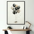 thumbnail image 1 of Designart "Minimalist Balloon Rendition" Hot Air Balloon Floater Framed Canvas Wall Art, 1 of 5