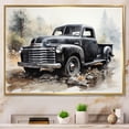 thumbnail image 1 of Designart "Minimalist Beauty Grey Pickup" Transportation Floater Framed Wall Art Print, 1 of 7