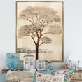 thumbnail image 1 of Designart "Minimalist Beige African Tree I" Tree African Floater Framed Wall Decor, 1 of 5
