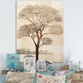 thumbnail image 1 of Designart "Minimalist Beige African Tree I" Tree African Wall Decor, 1 of 7