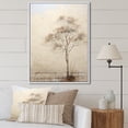 thumbnail image 1 of Designart "Minimalist Beige African Tree" Tree African Floater Framed Canvas Prints, 1 of 5