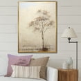 thumbnail image 1 of Designart "Minimalist Beige African Tree" Tree African Floater Framed Canvas Prints, 1 of 5