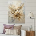 thumbnail image 1 of Designart "Minimalist Beige And Gold Peace I" Dove Canvas Wall Art, 1 of 7