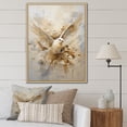 thumbnail image 1 of Designart "Minimalist Beige And Gold Peace I" Dove Floater Framed Canvas Wall Art, 1 of 5