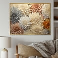 thumbnail image 1 of Designart "Minimalist Beige And White Mums Painting I" Mums Floater Framed Canvas Wall Art, 1 of 5