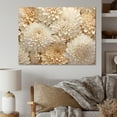 thumbnail image 1 of Designart "Minimalist Beige Mums Painting" Mums Canvas Wall Art, 1 of 7