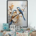 thumbnail image 1 of Designart "Minimalist Birds Of Paradise On Floral Limb I" Birds Of Paradise Floater Framed Wall Decor, 1 of 5