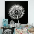 thumbnail image 1 of Designart "Minimalist Black And White Dandelion" Dandelion Floater Framed Wall Decor, 1 of 5