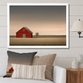 thumbnail image 1 of Designart "Minimalist Country Charm Of The Red Barn" Barn Picture Framed Wall Decor, 1 of 5