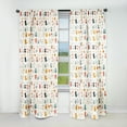 thumbnail image 1 of Designart "Minimalist Cute Children'S Animals I" Animal Print Blackout Curtain Single Panel, 1 of 4