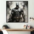 thumbnail image 1 of Designart "Minimalist Depiction Of Superheroes In Darkness I" Superheros Floater Framed Canvas Art Print, 1 of 5