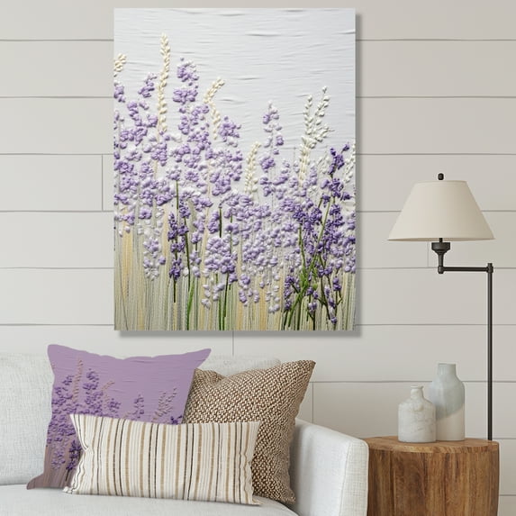 Designart "Minimalist Dream With Violets I" Violets Canvas Prints