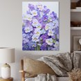 thumbnail image 1 of Designart "Minimalist Dream With Violets" Violets Canvas Wall Art, 1 of 7