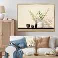 thumbnail image 1 of Designart "Minimalist Elegance White Black Line Art II" Modern Floater Framed Wall Decor, 1 of 7