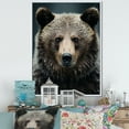 thumbnail image 1 of Designart "Minimalist Essence Of Grizzly Bear" Animals Bear Floater Framed Canvas Prints, 1 of 5