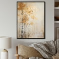 thumbnail image 1 of Designart "Minimalist Forest In Beige And Gold I" Forest Floater Framed Wall Decor, 1 of 5