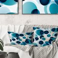 thumbnail image 1 of Designart "Minimalist Geometry With Cobalt Blue Circles I" Geometric Printed Throw Pillow, 1 of 5