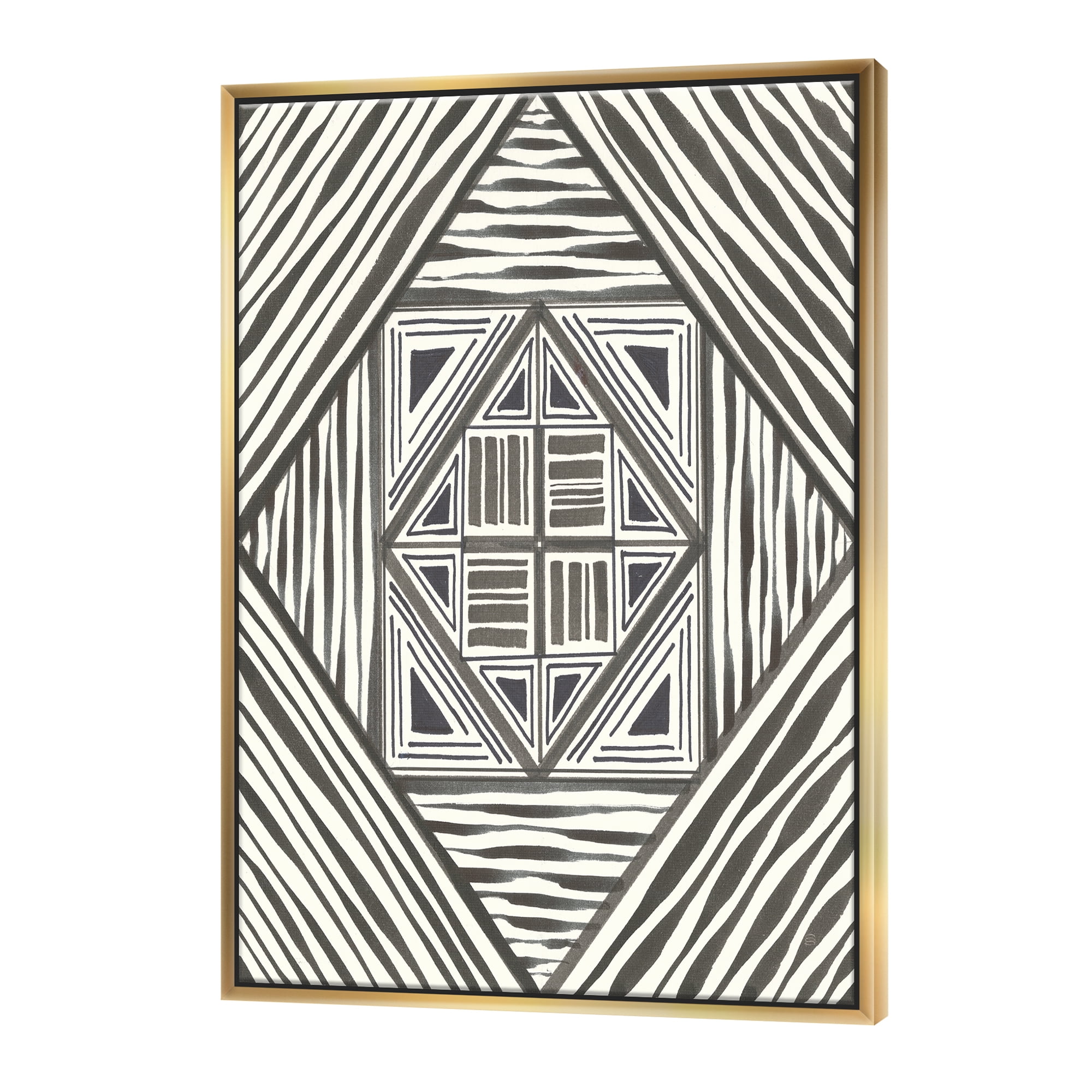 Designart ' Minimalist Graphics II ' Transitional Framed Canvas