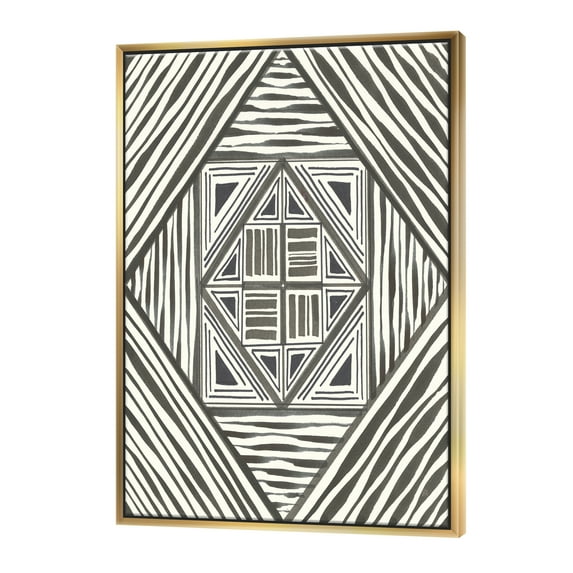 Designart ' Minimalist Graphics II ' Transitional Framed Canvas