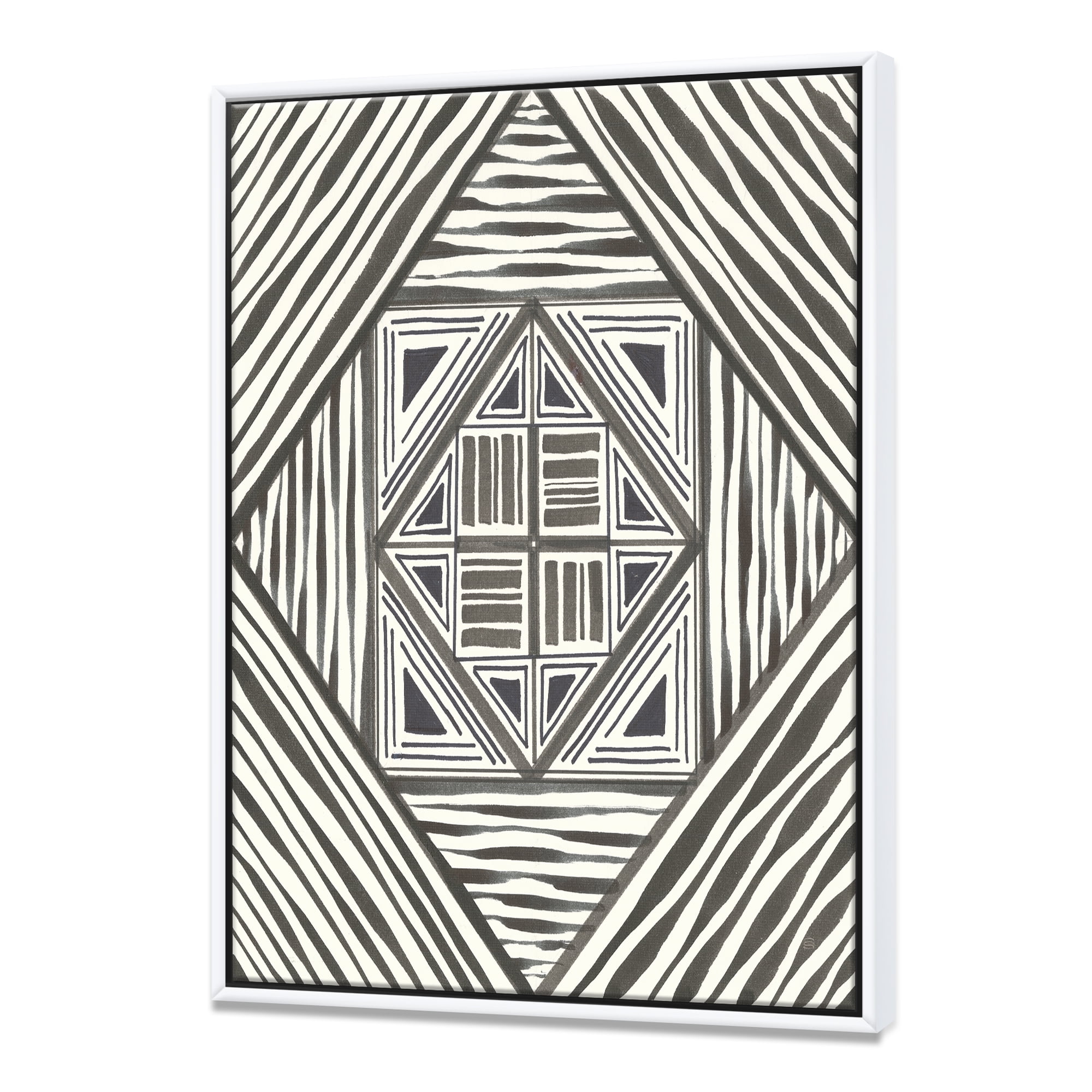 Designart ' Minimalist Graphics II ' Transitional Framed Canvas