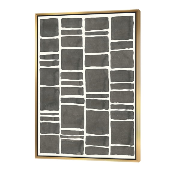 Designart ' Minimalist Graphics IV ' Transitional Framed Canvas
