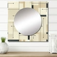 thumbnail image 1 of Designart "Minimalist Grid Harmony In Beige And Grey" 0 Square Mirror For Wall Decor - Large Beige Square Printed Wall Mirror Art - Square Modern Mirror - Wall Mounted Square Large Mirror, 1 of 5