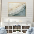 thumbnail image 1 of Designart "Minimalist Horizon With Beige And Grey Waves I" Coastal Minimalism Floater Framed Wall Decor, 1 of 5